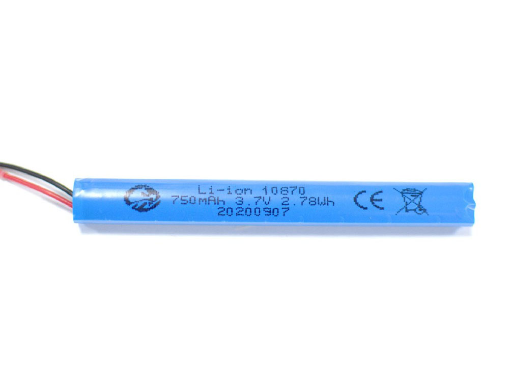 10870 750mAh  3.7V With lead wire